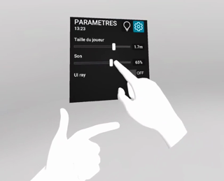 VR UI interaction animated